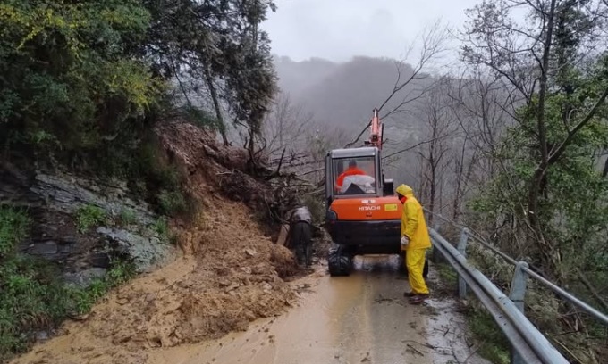 Frana a Soglio modifica della viabilità