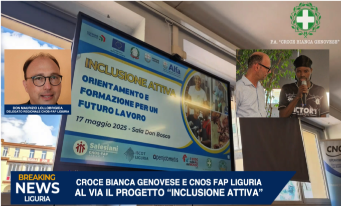 Croce Bianca Genovese e CNOS-FAP Liguria, partito il progetto “Inclusione attiva”