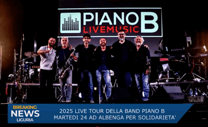 Concerto della Band Piano B  il 24 giugno per Solidarietà ad Albenga in piazza S.Michele.