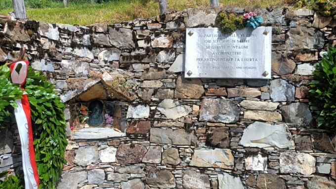 Commemorazione partigiana a Fascia alla presenza del presidente della regione Liguria Marco Bucci