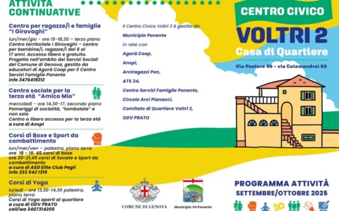 Servizi sociali: con il centro civico “Voltri 2” il Comune di Genova (ri)lancia lo sviluppo di progetti di comunità in tutti i municipi