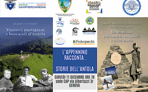 Presentazione dei primi due volumi della nuova collana “L’Appennino Racconta”, con dialogo a più voci protagonista il  Monte Antola.