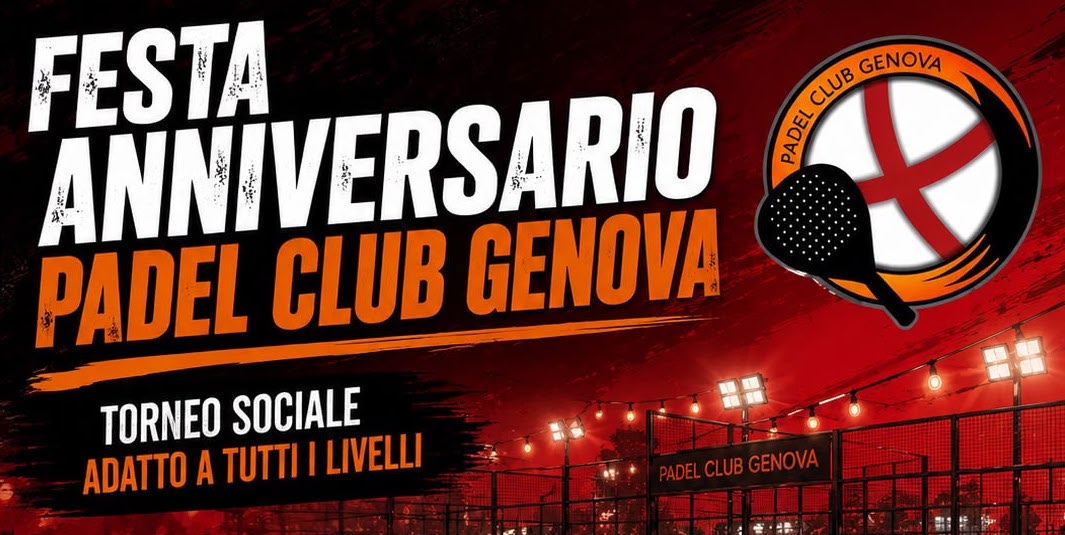 Padel Club Genova, musica e torneo “Open” il 27 giugno a partre dalla 17.00
