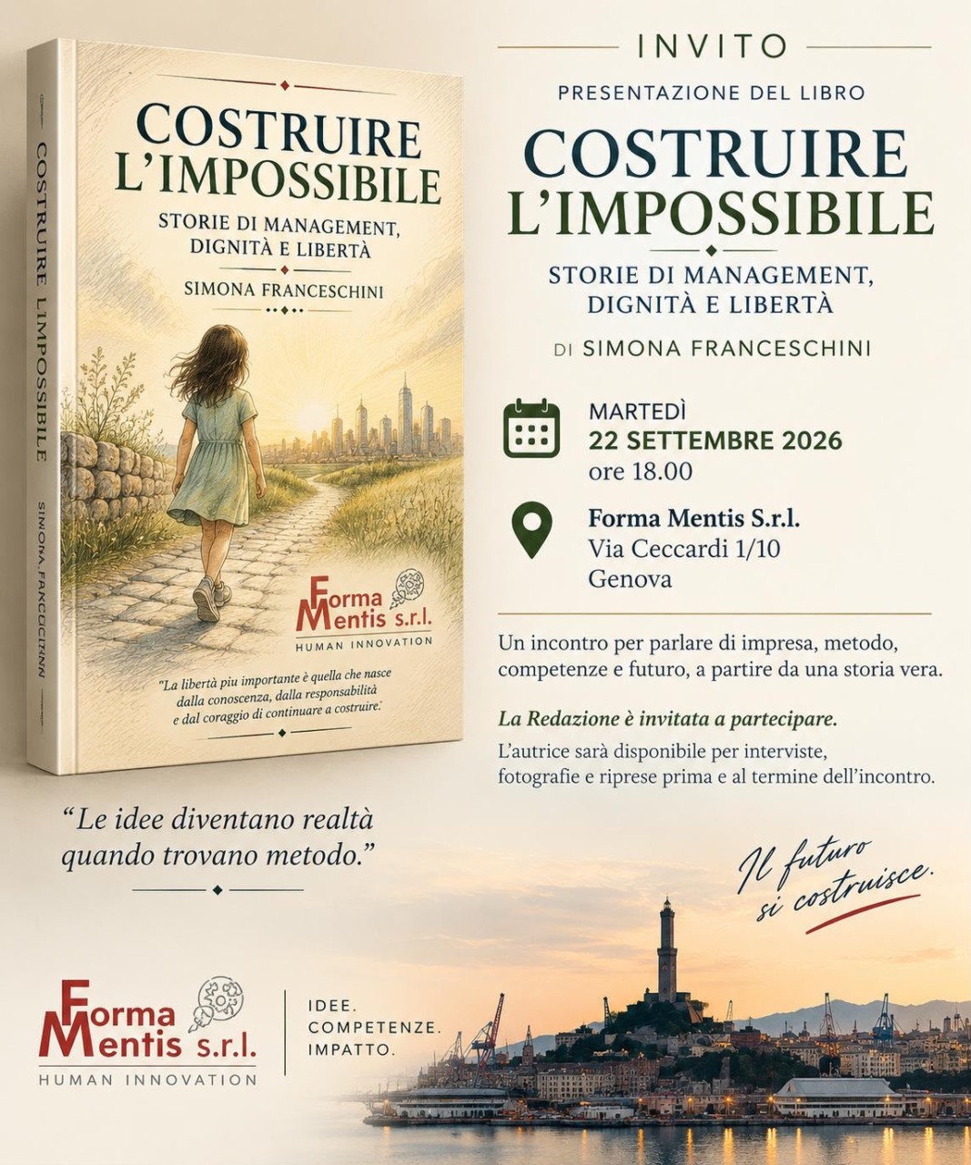 “Costruire l’impossibile”, il libro dell’imprenditrice Simona Franceschini